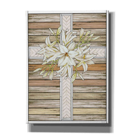 'Floral Cross' by Cindy Jacobs, Canvas Wall Art