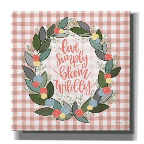 Image of 'Live Simply Bloom Wildly' by Imperfect Dust, Canvas Wall Art