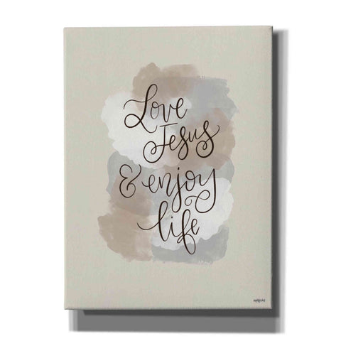 Image of 'Love Jesus and Enjoy Life' by Imperfect Dust, Canvas Wall Art