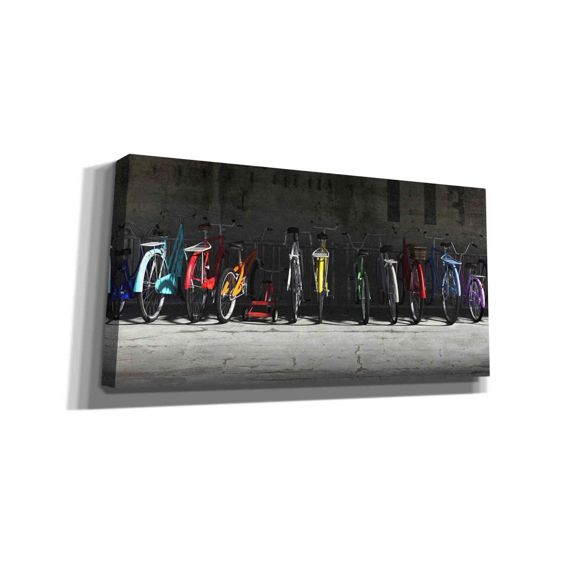 'Bike Rack' by Cynthia Decker, Canvas Wall Art