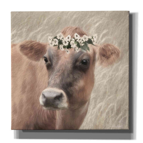Image of 'Floral Cow II' by Lori Deiter, Canvas Wall Art
