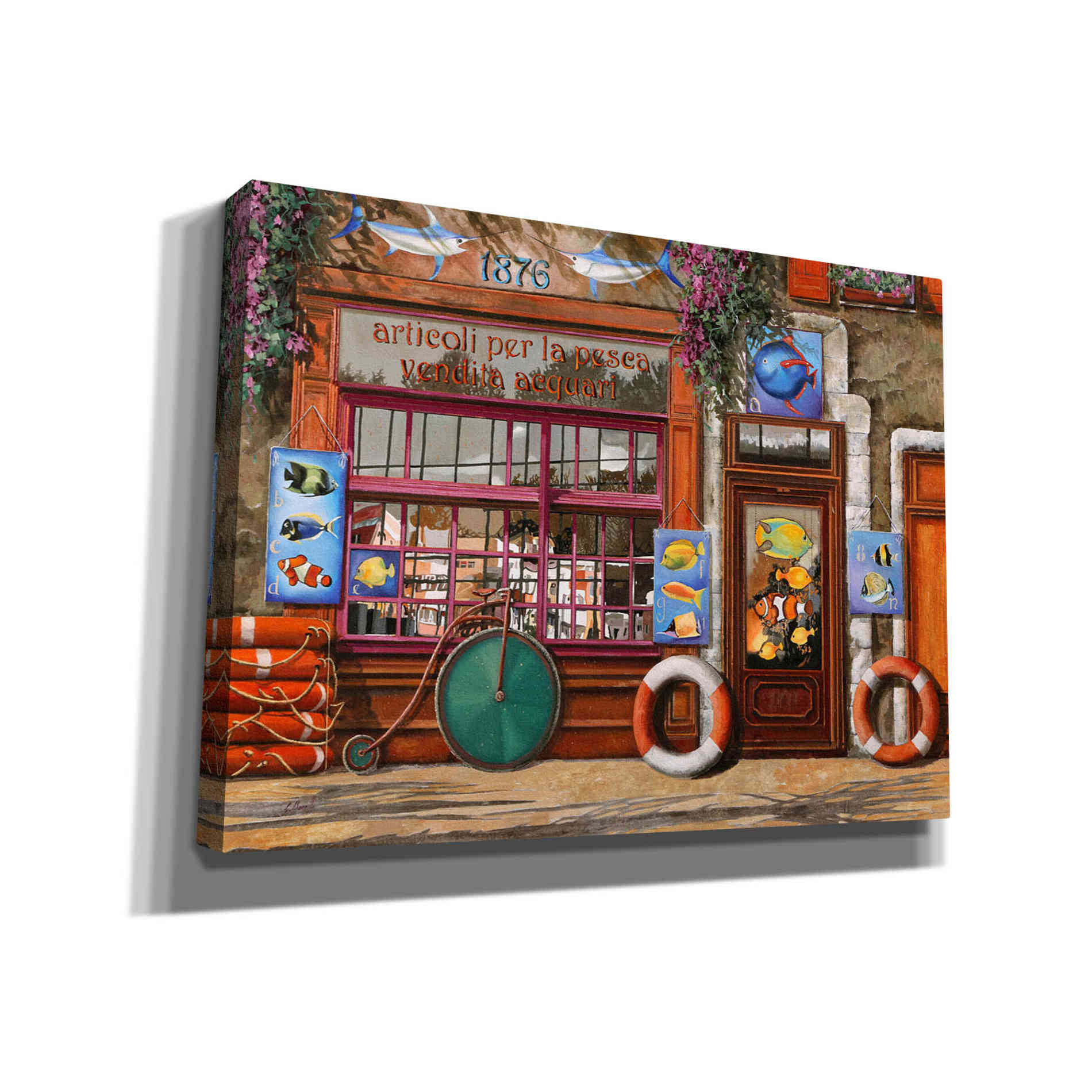 'Lezione di Acquario' by Guido Borelli, Canvas Wall Art