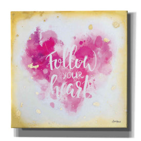 'Follow Your Heart' by Britt Hallowell, Canvas Wall Art