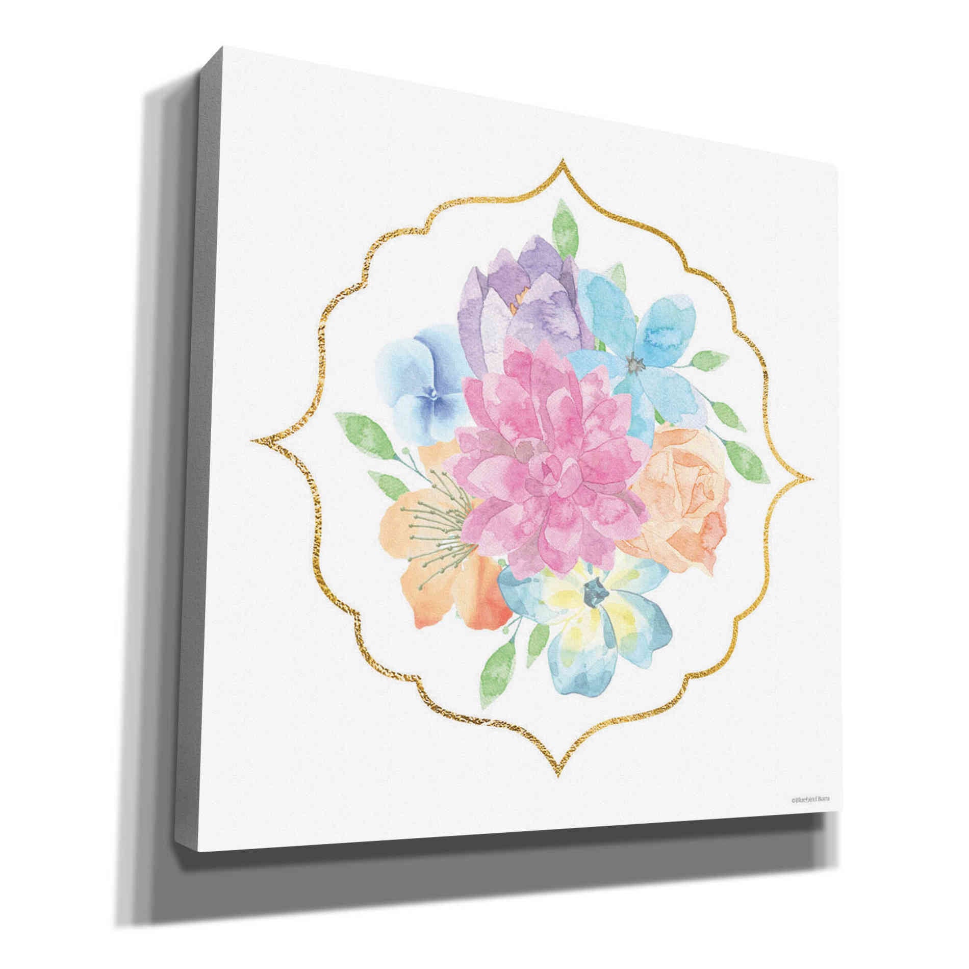 'Floral Center Flower' by Bluebird Barn, Canvas Wall Art