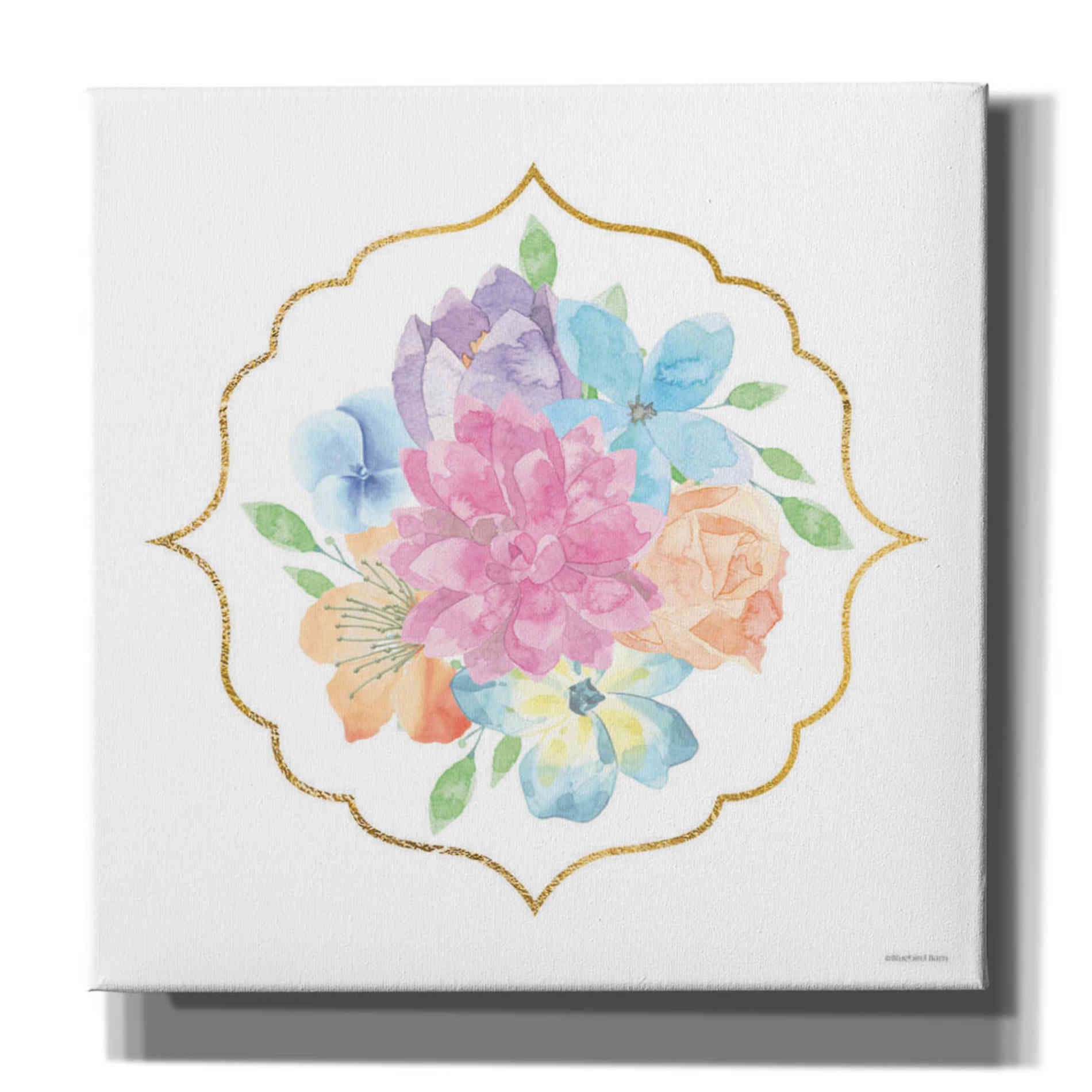 'Floral Center Flower' by Bluebird Barn, Canvas Wall Art