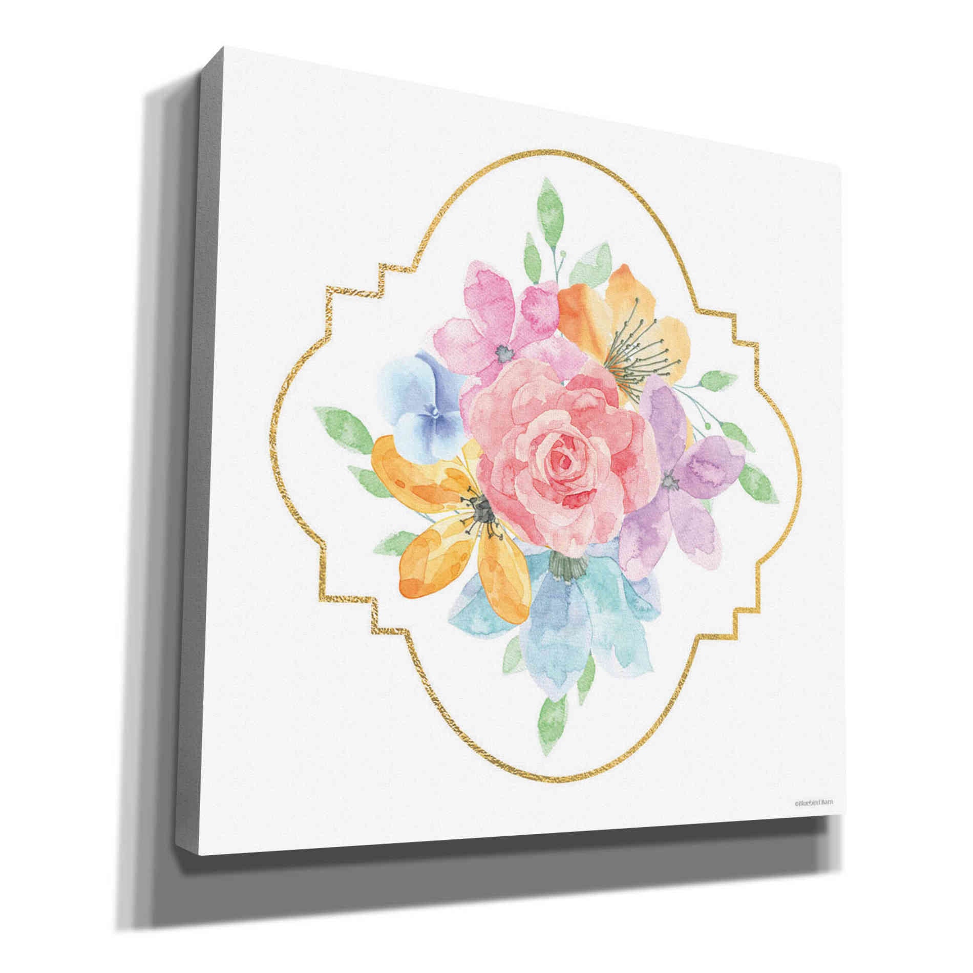 'Floral Center Rose' by Bluebird Barn, Canvas Wall Art