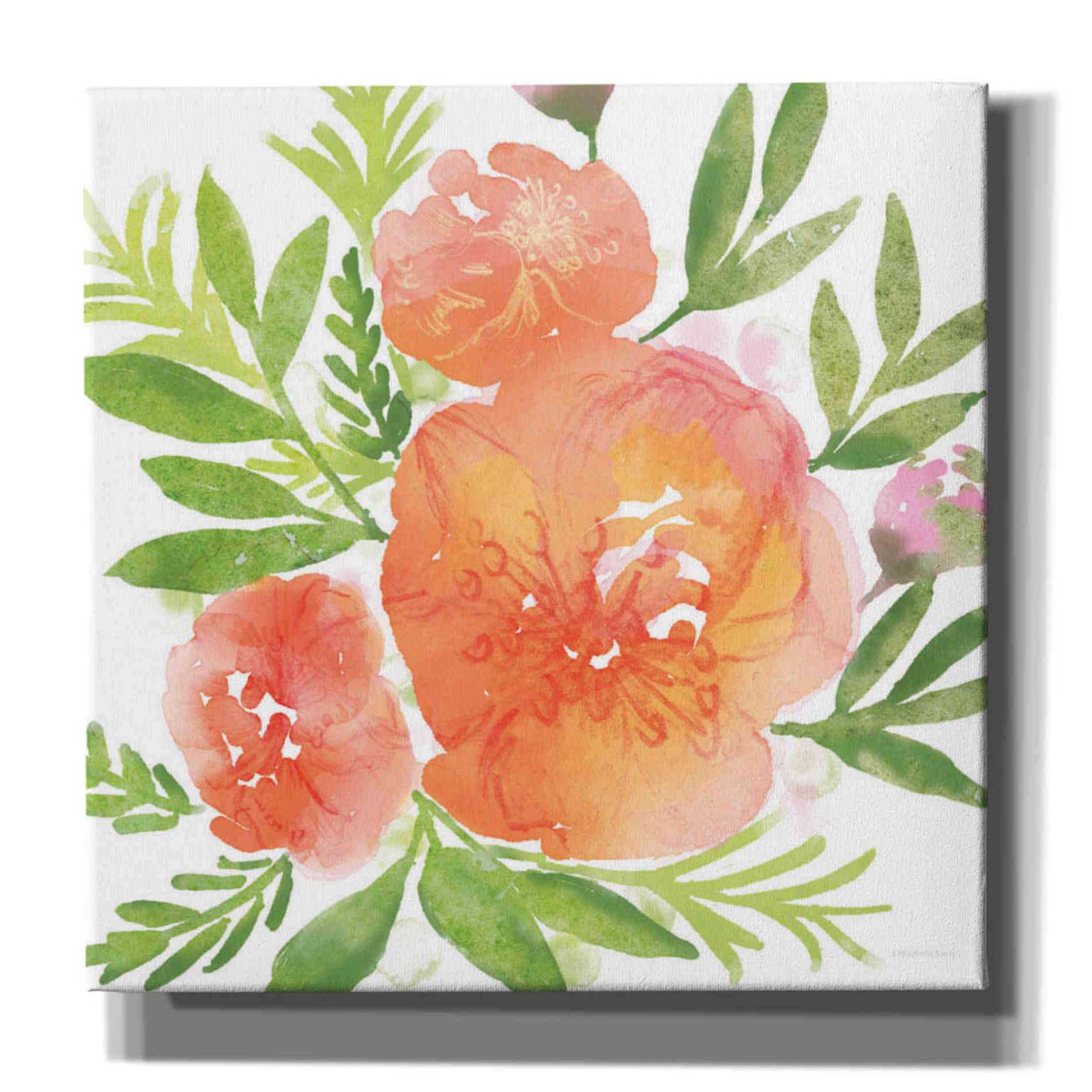 'Peachy Floral I' by Bluebird Barn, Canvas Wall Art
