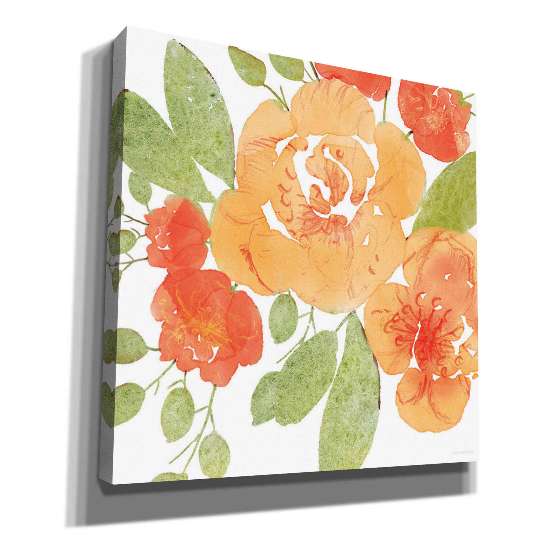'Peachy Floral II' by Bluebird Barn, Canvas Wall Art