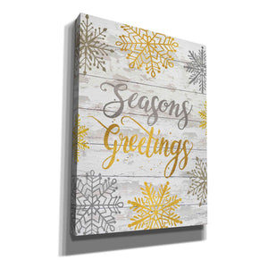 'Seasons Greetings Snowflakes' by Cindy Jacobs, Canvas Wall Art