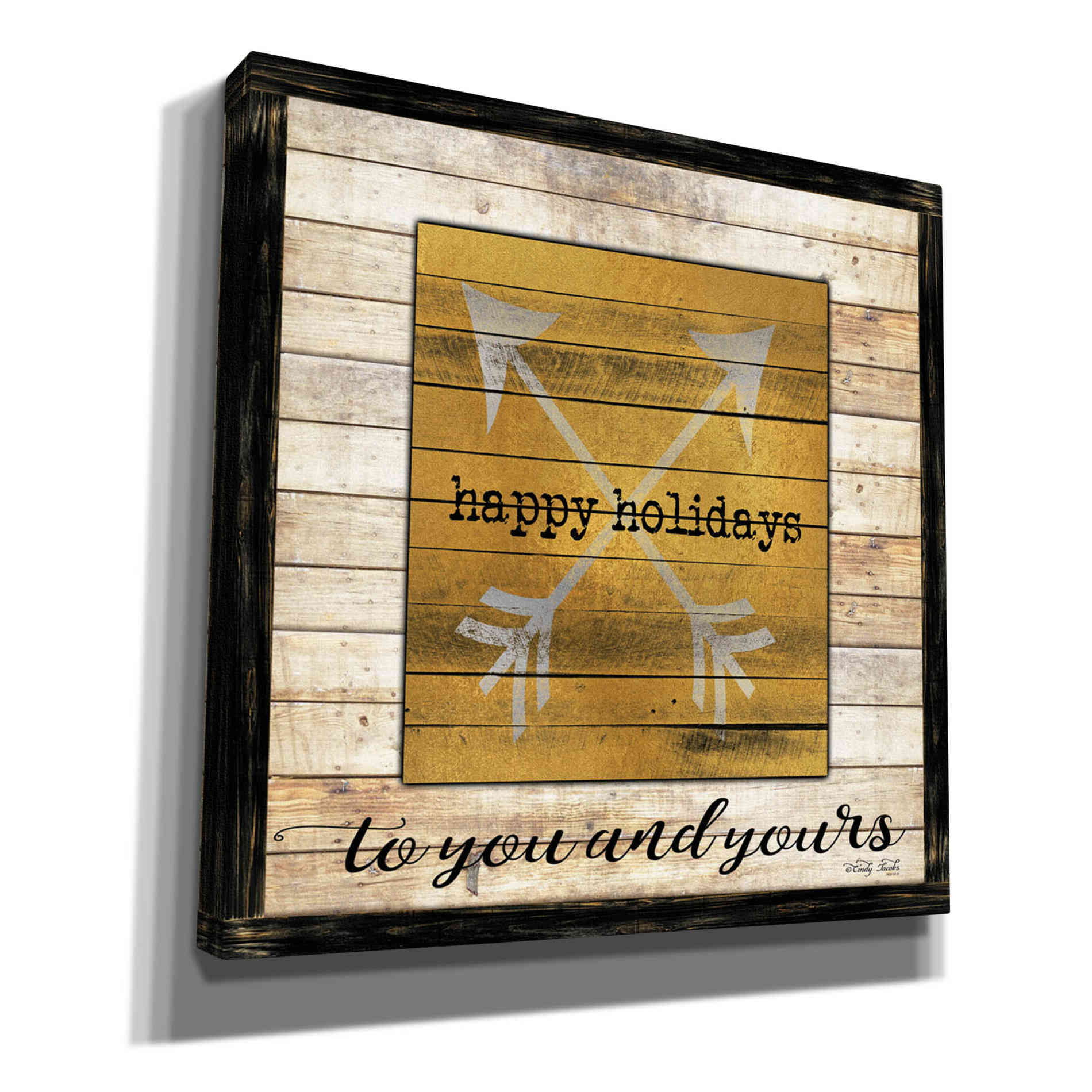 'Buffalo Happy Holidays' by Cindy Jacobs, Canvas Wall Art