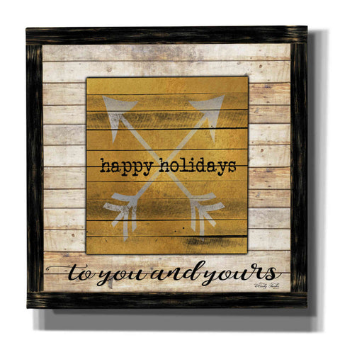 Image of 'Buffalo Happy Holidays' by Cindy Jacobs, Canvas Wall Art