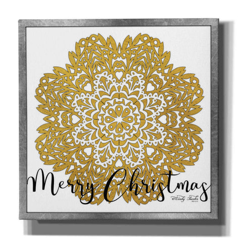 Image of 'Merry Christmas Mandala' by Cindy Jacobs, Canvas Wall Art