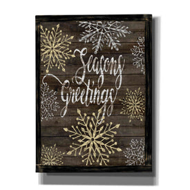 'Snowflake Seasons Greetings' by Cindy Jacobs, Canvas Wall Art