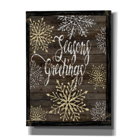 Image of 'Snowflake Seasons Greetings' by Cindy Jacobs, Canvas Wall Art
