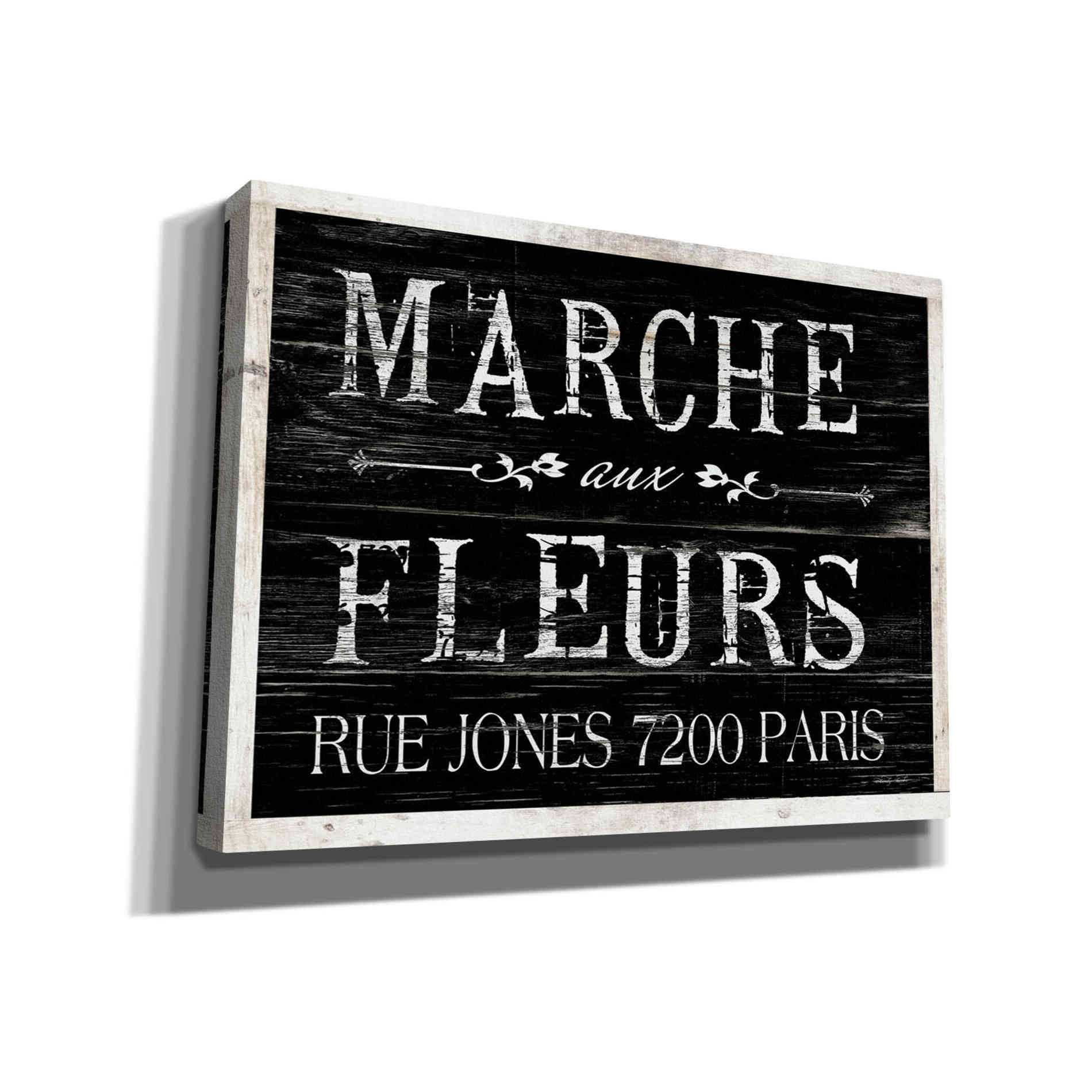 'Fleurs Sign II' by Cindy Jacobs, Canvas Wall Art
