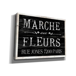 'Fleurs Sign II' by Cindy Jacobs, Canvas Wall Art