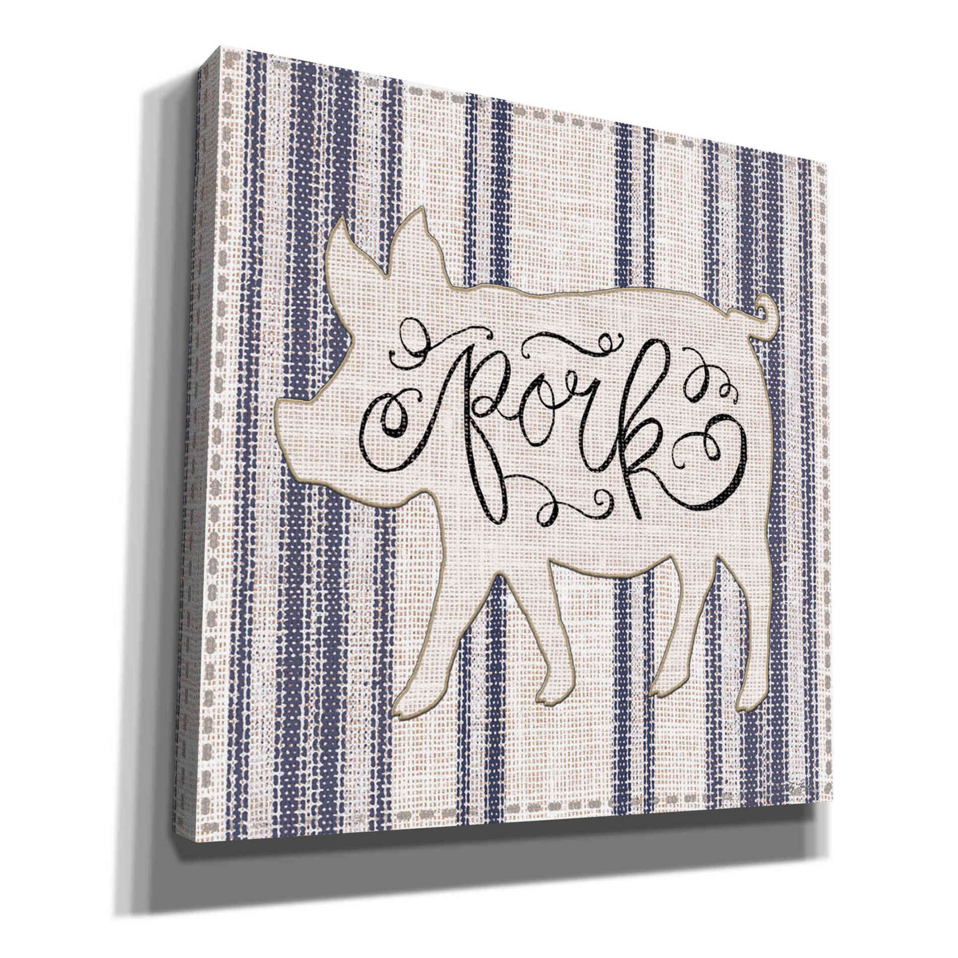 'Pork' by Cindy Jacobs, Canvas Wall Art