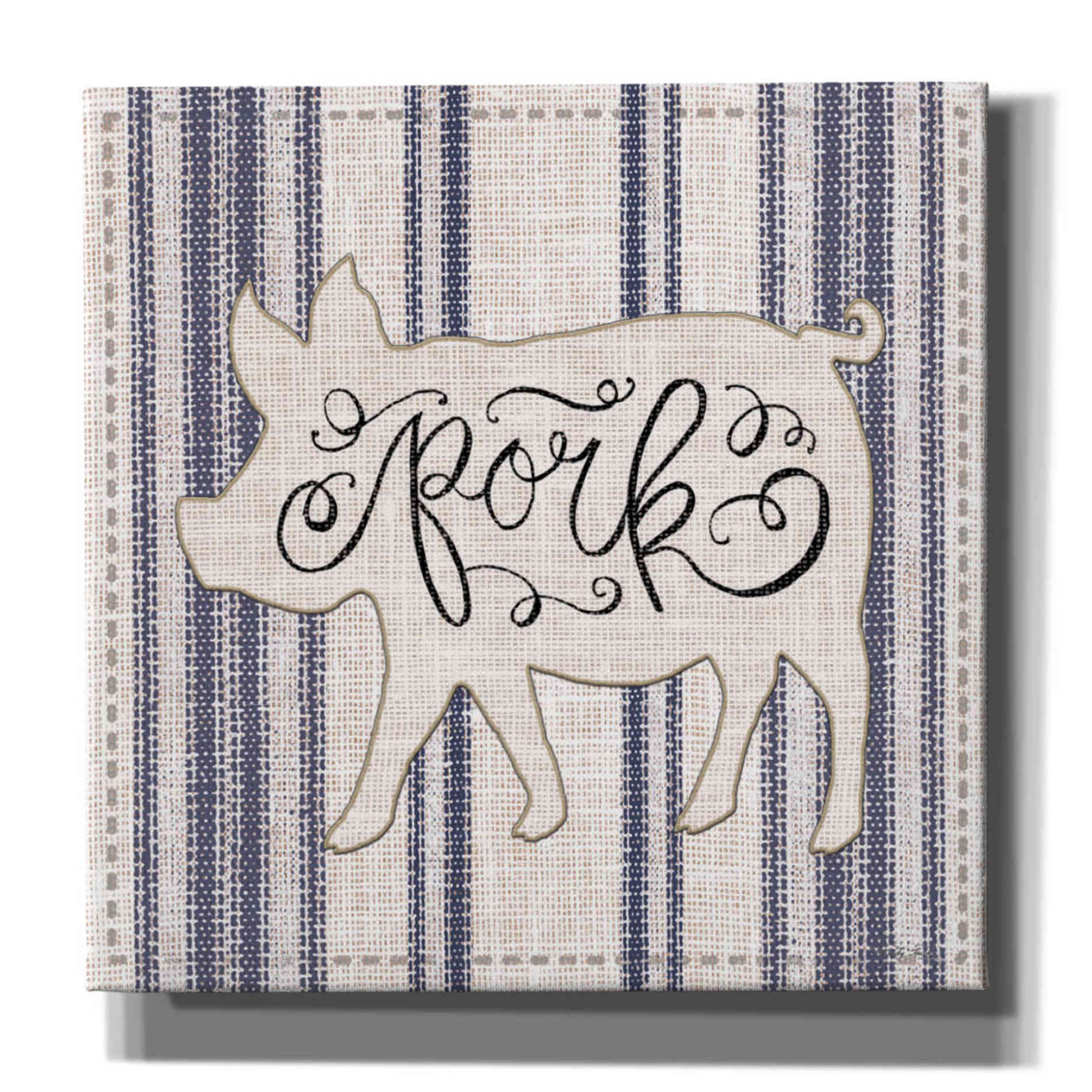 'Pork' by Cindy Jacobs, Canvas Wall Art