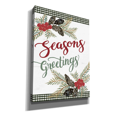 Image of 'Pinecone Seasons Greetings' by Cindy Jacobs, Canvas Wall Art
