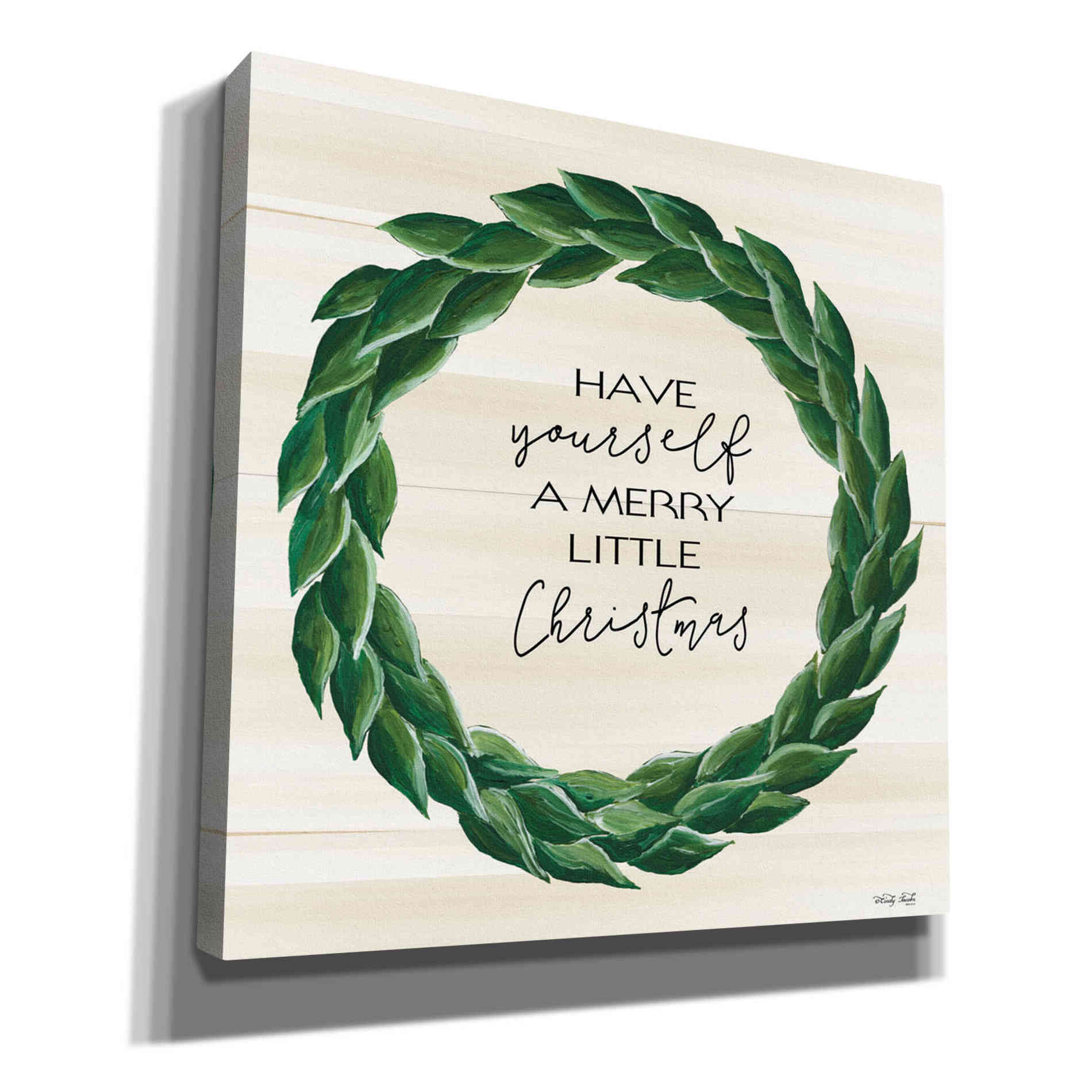 'Merry Little Christmas Wreath' by Cindy Jacobs, Canvas Wall Art