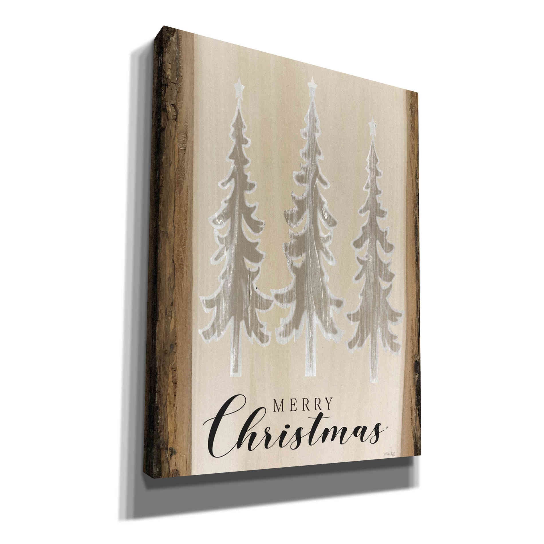 'White Whisper Christmas Trees' by Cindy Jacobs, Canvas Wall Art