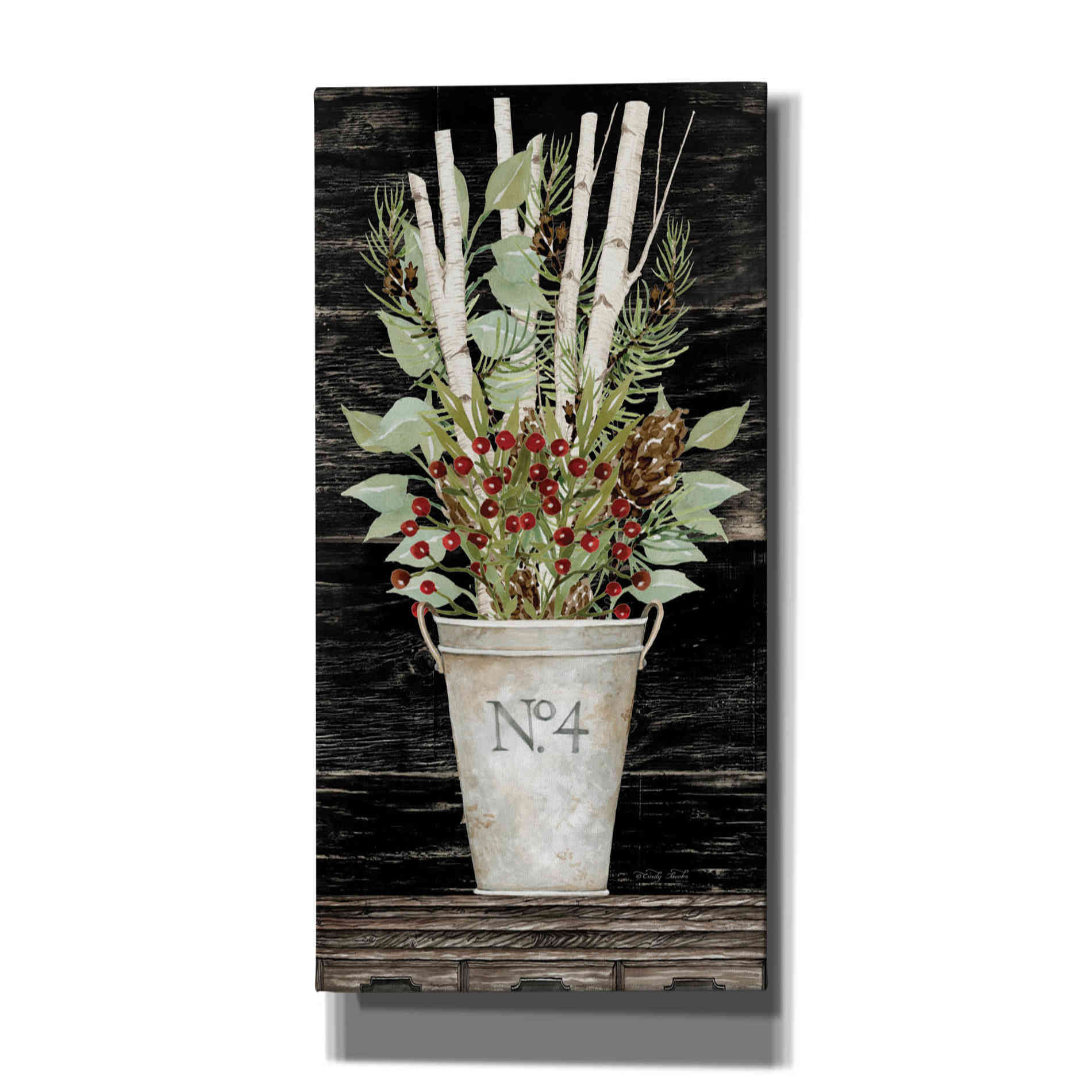 'No. 4 Christmas' by Cindy Jacobs, Canvas Wall Art