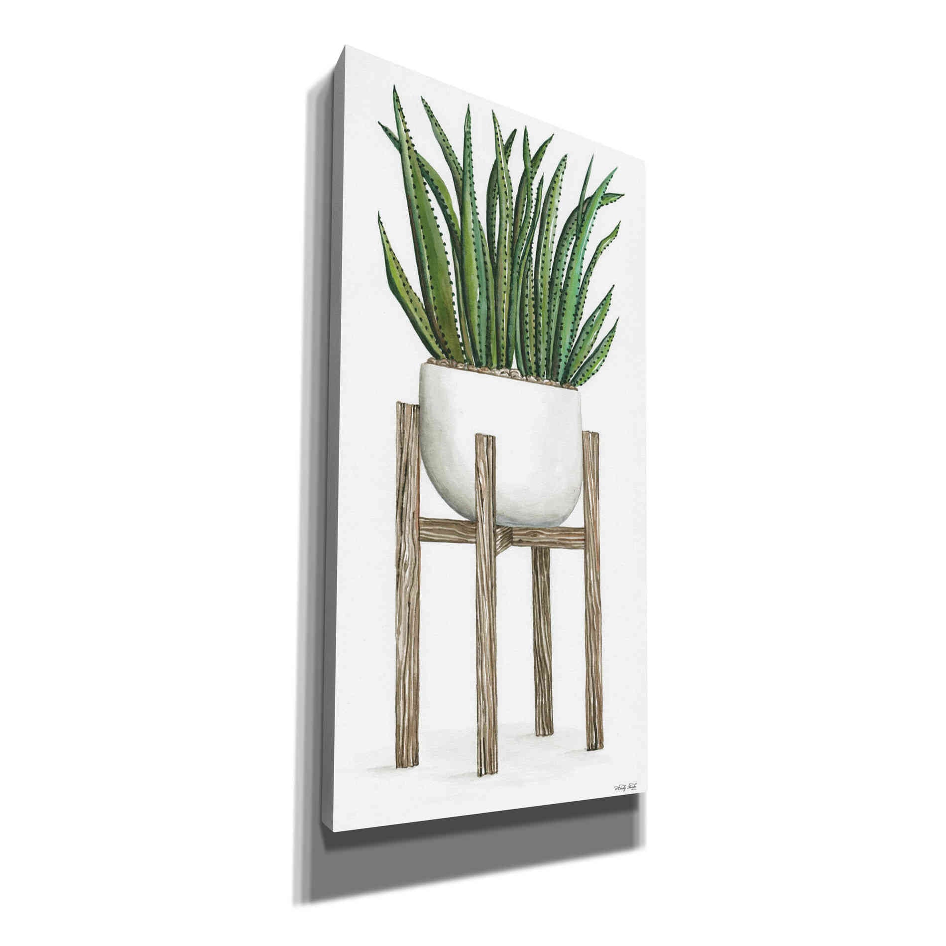 'White Pots on Stands II' by Cindy Jacobs, Canvas Wall Art
