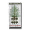 'Merry Christmas Buffalo Plaid Jar & Tree' by Cindy Jacobs, Canvas Wall Art