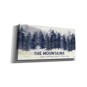 'Navy Trees The Mountains' by Cindy Jacobs, Canvas Wall Art