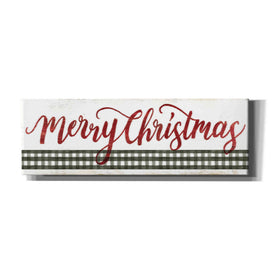 'Merry Christmas Gingham' by Cindy Jacobs, Canvas Wall Art