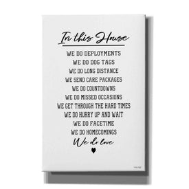 'In This House Military Family' by Cindy Jacobs, Canvas Wall Art