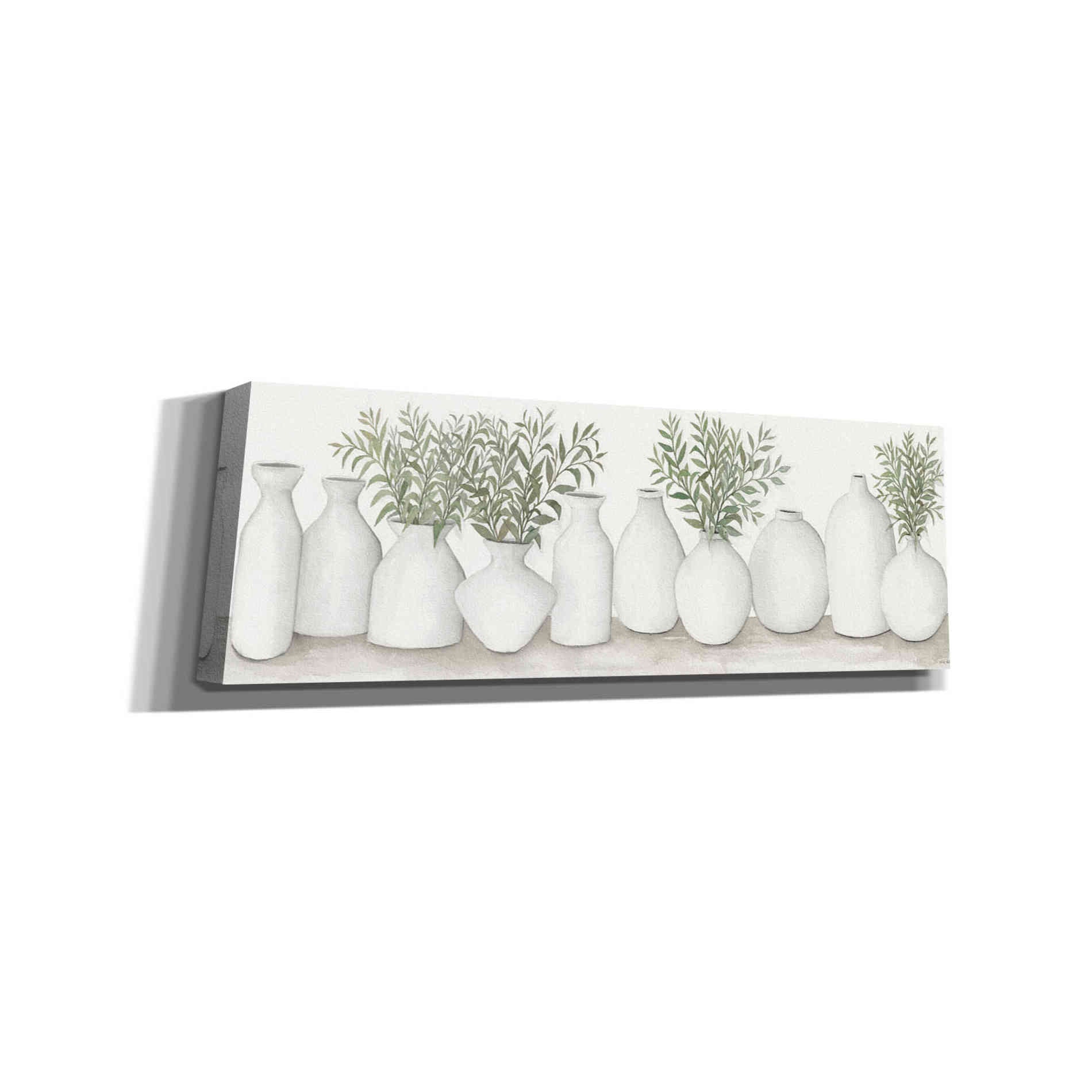 'White Vases Still Life' by Cindy Jacobs, Canvas Wall Art