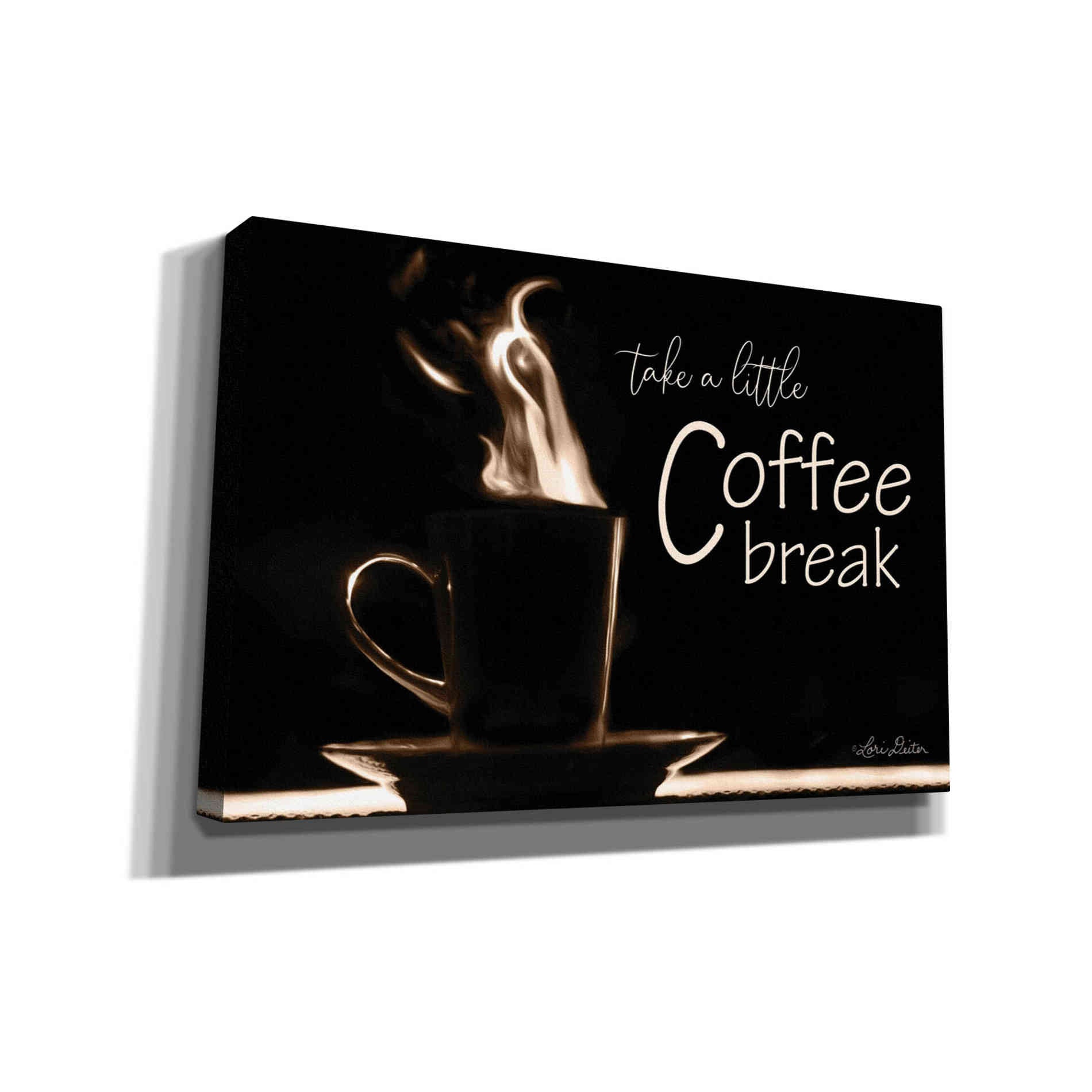 'Take a Little Coffee Break' by Lori Deiter, Canvas Wall Art