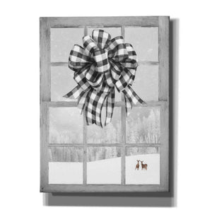 'Christmas Deer with Bow' by Lori Deiter, Canvas Wall Art
