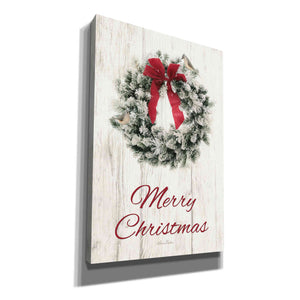 'Titmouse Merry Christmas Wreath' by Lori Deiter, Canvas Wall Art