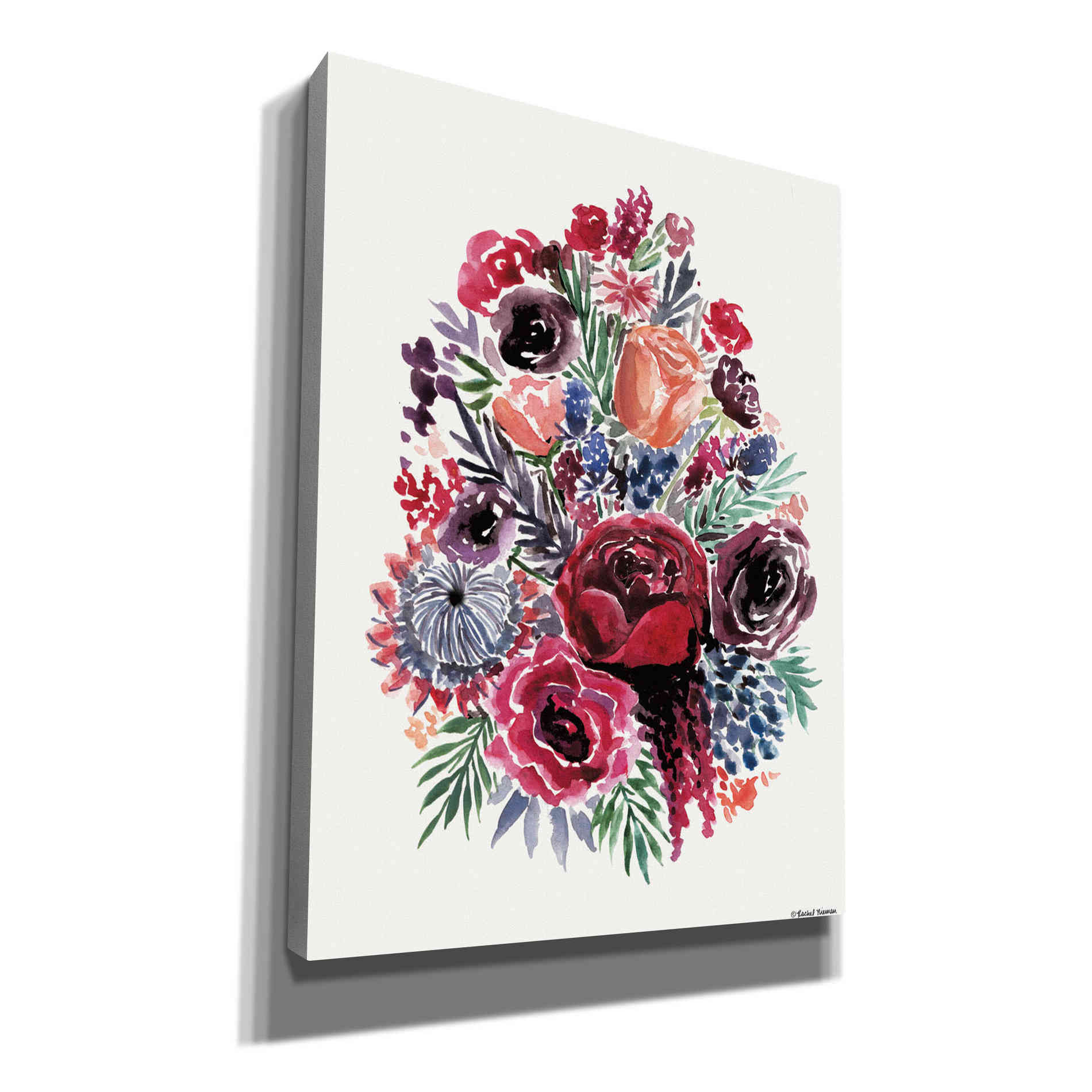 'Moody Florals' by Rachel Nieman, Canvas Wall Art
