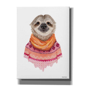 'Sloth in a Sweater' by Rachel Nieman, Canvas Wall Art