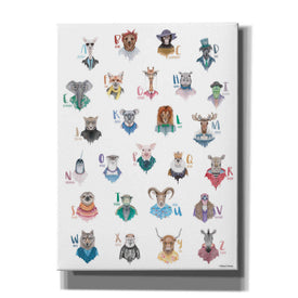 'Animal Alphabet Poster' by Rachel Nieman, Canvas Wall Art