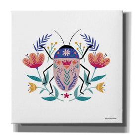 'Folk Art Beetle' by Rachel Nieman, Canvas Wall Art