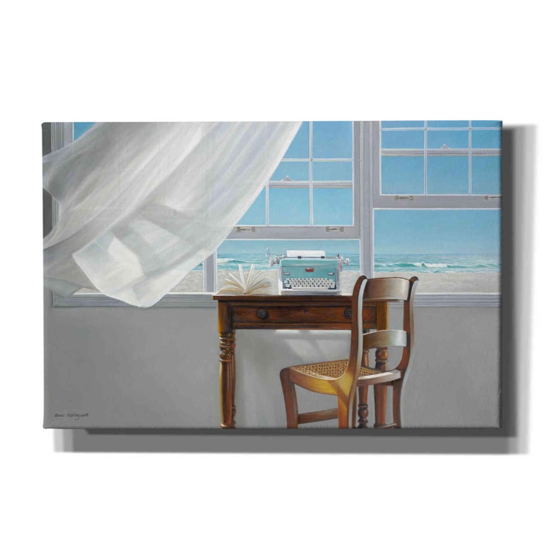 'Channeling Hemingway' by Karen Hollingsworth, Canvas Wall Art