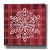 'Red Plaid Snowflakes' by House Fenway, Canvas Wall Art