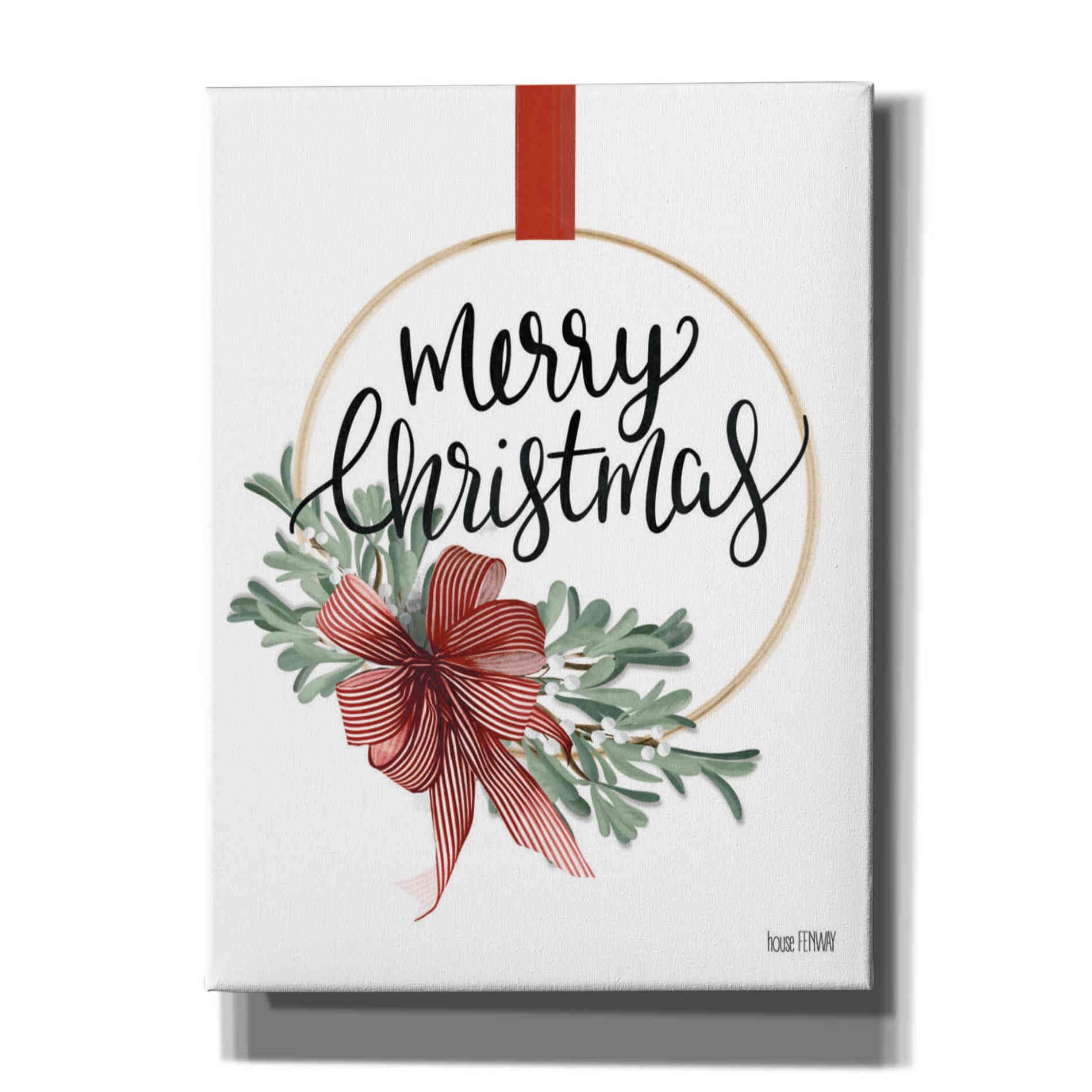 'Merry Christmas Mistletoe II' by House Fenway, Canvas Wall Art