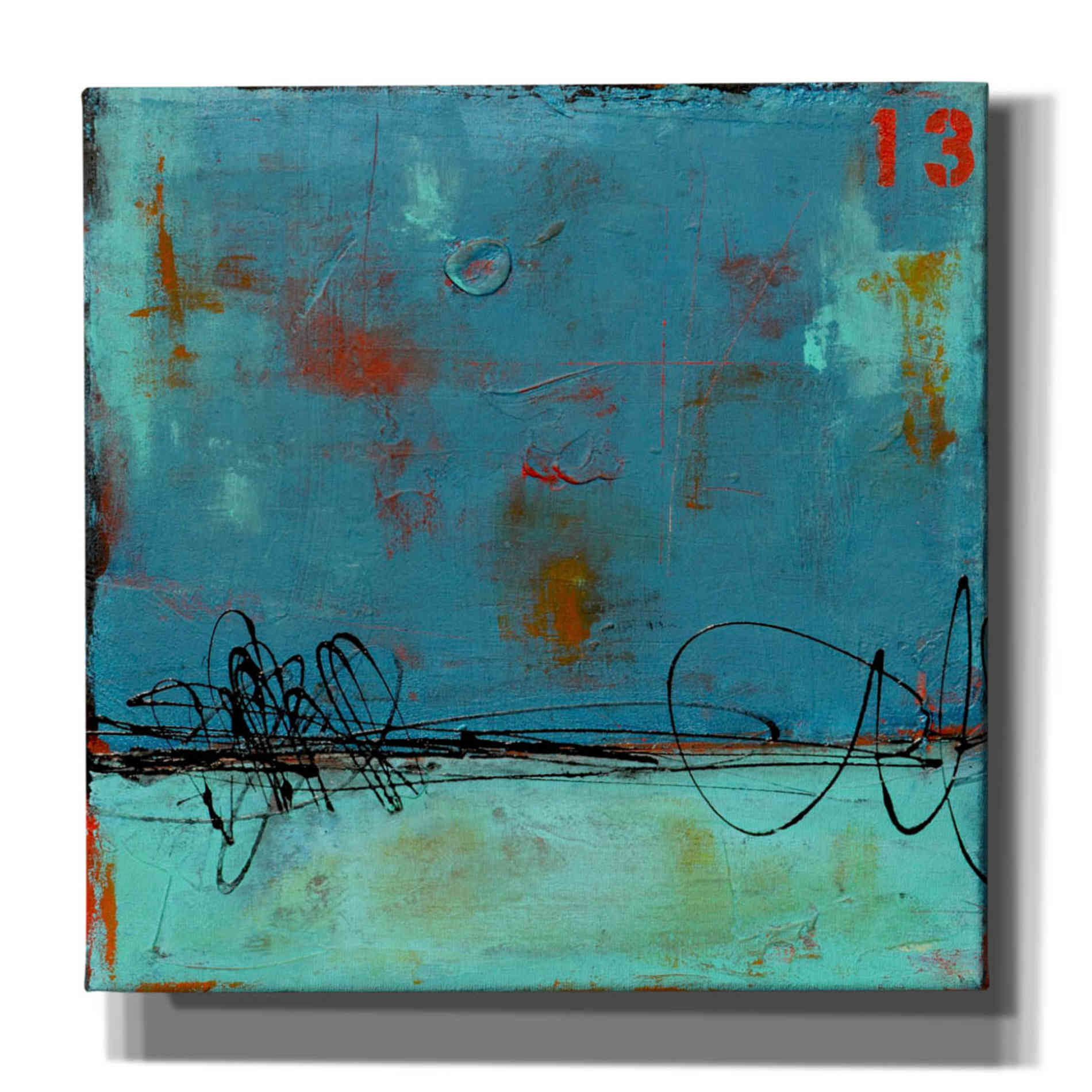 'Blue Bay Marina I' by Erin Ashley, Canvas Wall Art