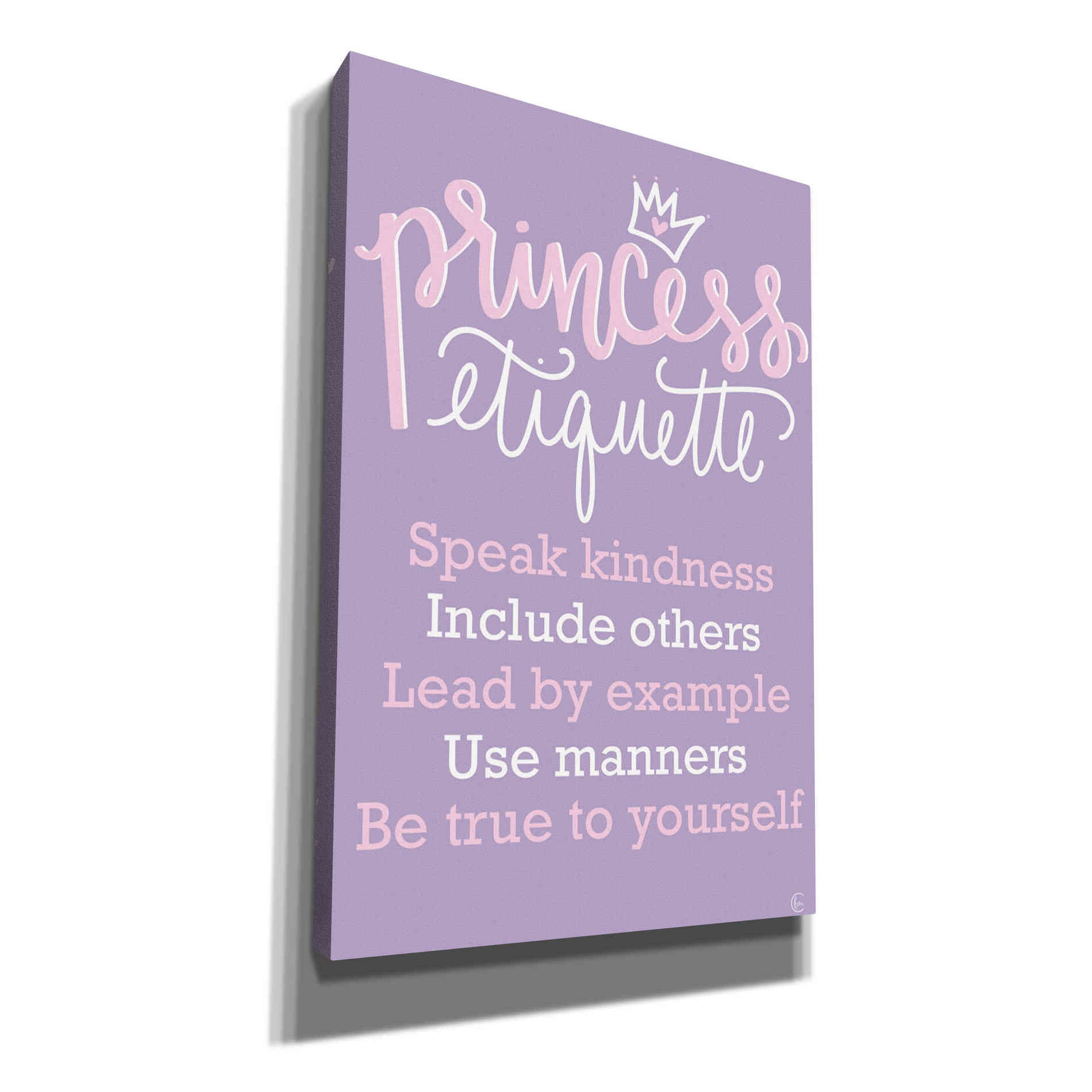 'Princess Etiquette' by Fearfully Made Creations, Canvas Wall Art