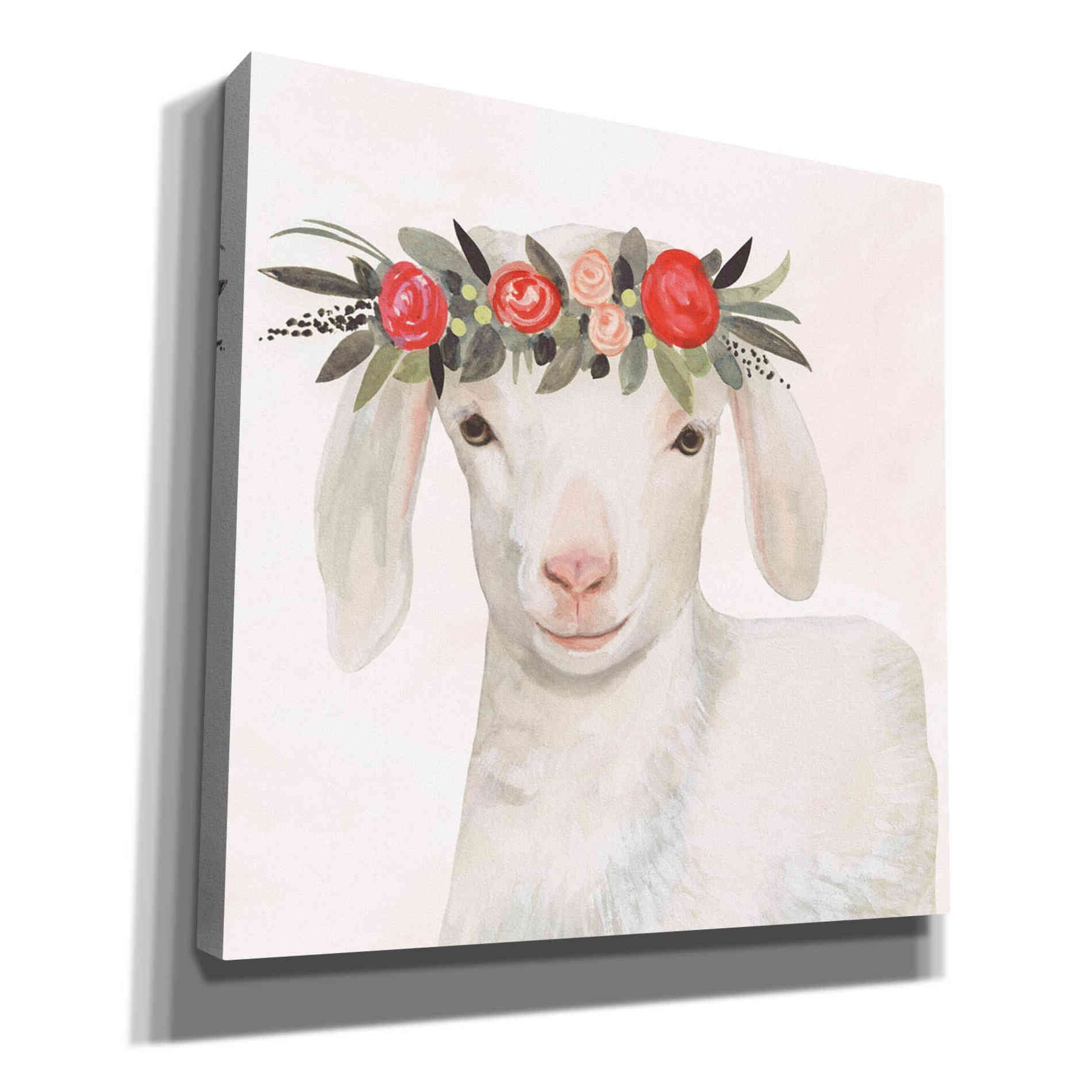 'Garden Goat IV' by Victoria Borges, Canvas Wall Art