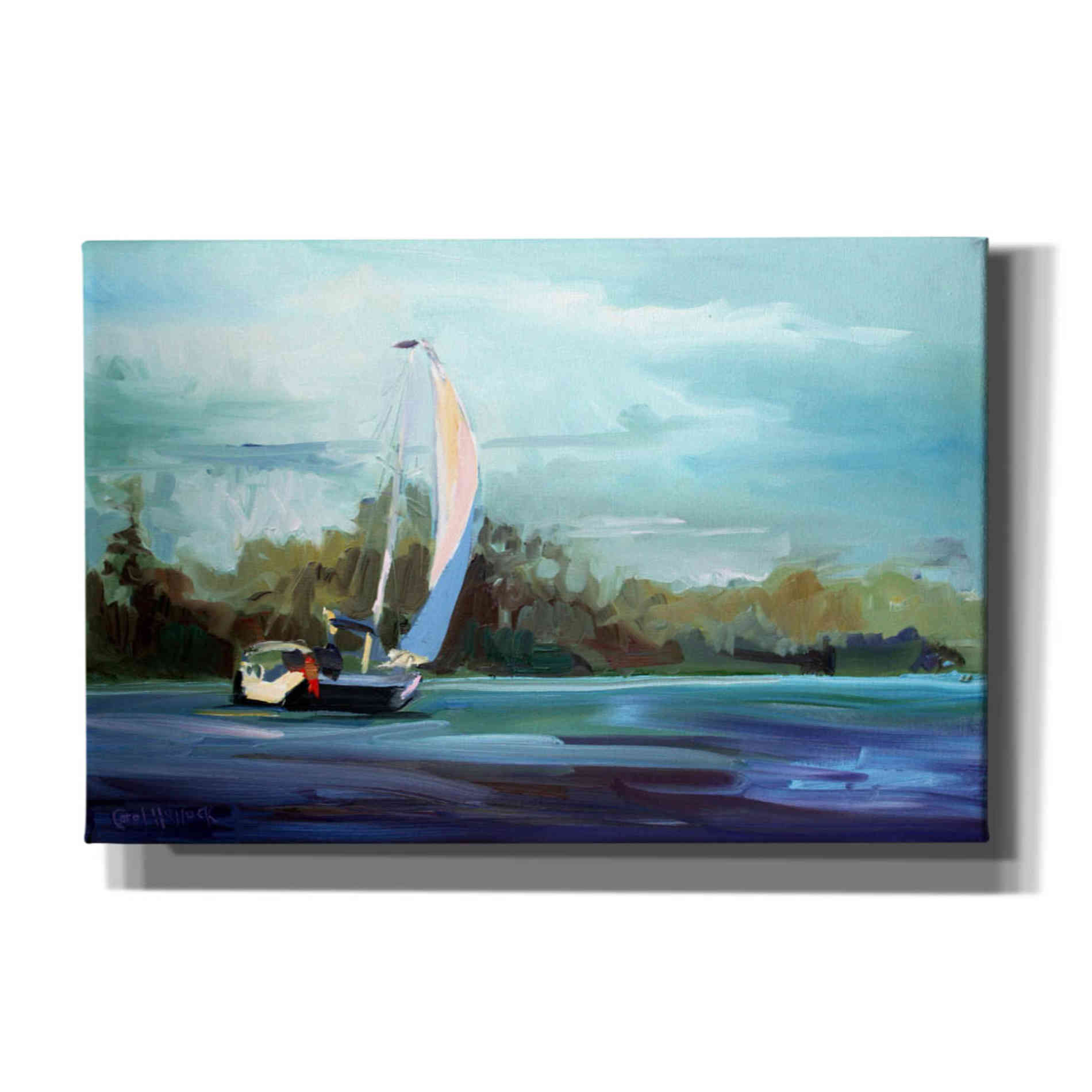 'Sailboat' by Carol Hallock, Canvas Wall Art