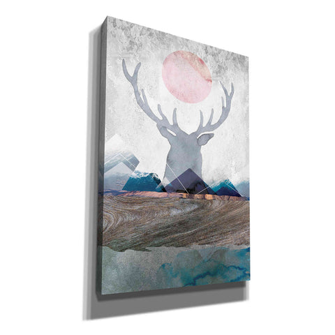 Image of 'Deer and Mountains 2' by Louis Duncan-He, Canvas Wall Art