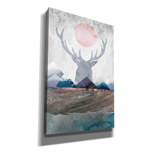 'Deer and Mountains 2' by Louis Duncan-He, Canvas Wall Art