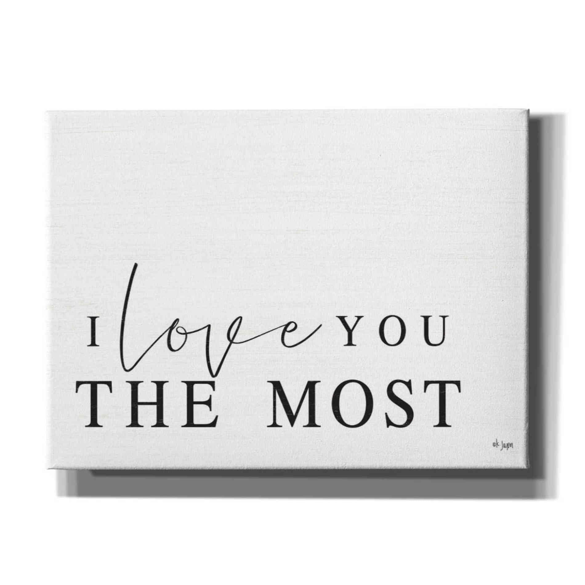 'I Love You the Most' by Jaxn Blvd, Canvas Wall Art