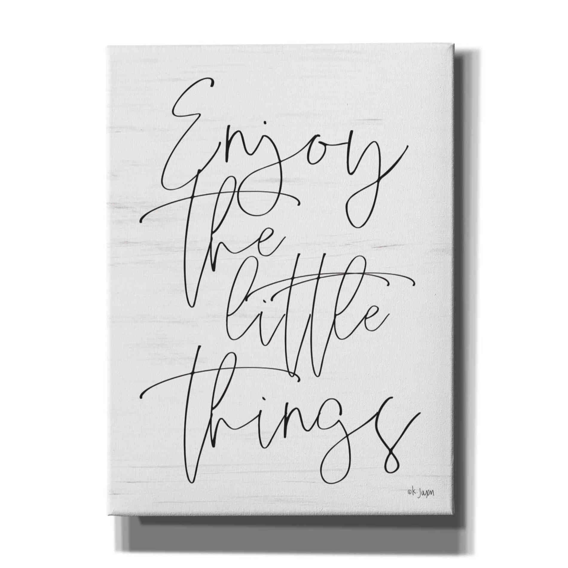 'Enjoy the Little Things' by Jaxn Blvd, Canvas Wall Art